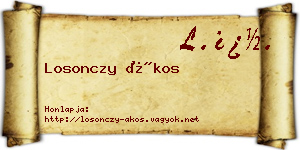 Losonczy Ákos névjegykártya